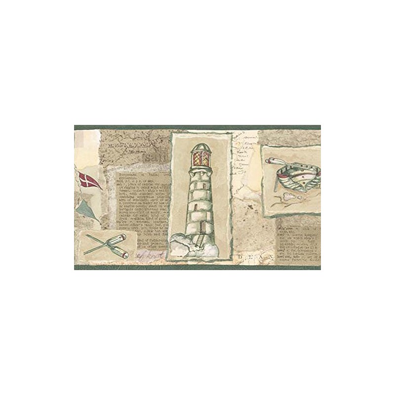 B52640 Seafaring Border - Blue
