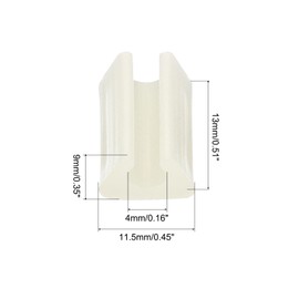 PATIKIL Kitchen Sink Rack Feet, 50 Pack 4mm ID Plastic Sink Protective Replacement Feet Wire Bumpers Protector for Kitchen Sink Grid, White