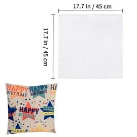 OKBA 100Pcs Sublimation Blanks Pillow Cases White Cushion Covers Blanks Throw Pillow Covers Heat Transfer DIY Custom Picture Pillow Covers Glossy Satin Cushion Covers(18 x 18 inches)