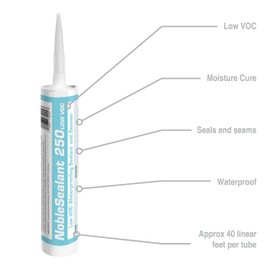 Noble Sealant 250 Low VOC 10.3 OZ – High Performance Water Resistant Sealant for Indoor and Outdoor Applications – Ideal for Bathrooms, Showers and More – Easy to Apply – Long-Term Durability