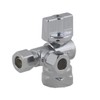 LD Valve- 1/4 Turn Dual Compression Outlet Angle Stop Valve,Quarter