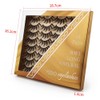 SHIDISHANGPIN 16 Pairs Black Eyelashes Natural Long Multilayer Fluffy Eyelashes