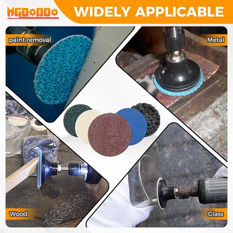 106Pcs Sanding Discs Set,2 inch Die Grinder Sanding Disc with