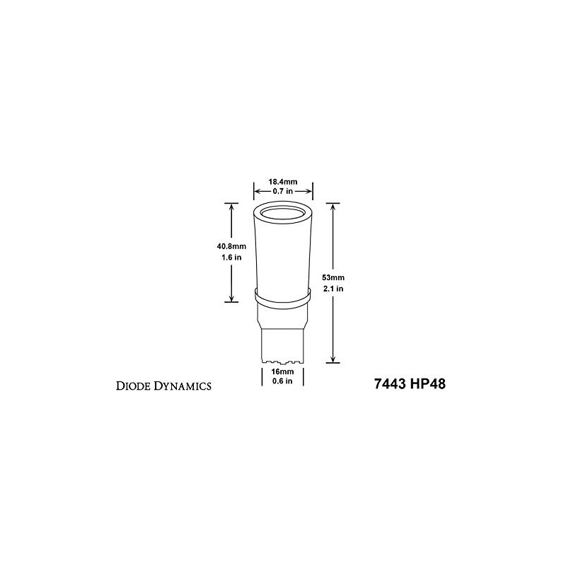 7443 LED Bulb HP48 LED Cool White Single Diode Dynamics