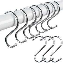 huiyonglan 10 Pcs S Hooks, 7.3 cm S Shaped Hook, S Hooks for Hanging, Multi Purpose Stainless Steel Heavy Duty Metal S Hook for Hanging, for Kitchen Bathroom Bedroom Living Room Office Pan Cup