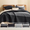 Litanika California King Quilt Set Black White Grey - Cal