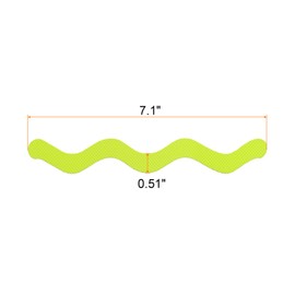 HARFINGTON 6pcs Non Slip Bathtub Stickers Bath Shower Floor 7.1" Anti-Slip Sticker Tape S-Shape Style Decals for Bathroom Kitchen Bathtub Treads Stairs, Grass Green