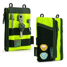 VIPERADE VE16 X-Pac EDC Pouch Small EDC Organiser Tool Bag with 7 Pockets, EDC Organiser Bag for Men, Small Multitools Organiser Pouch with Velcro Area, EDC Pocket Pouch-Chartreuse