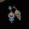 Xerling Multi-colored Rhinestone Crystal Dangle Drop Chandelier Earrings Bridal Statement