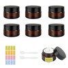 Amber Glass Jars, 6 Pack Empty Cosmetic Jars with Lids,Travel
