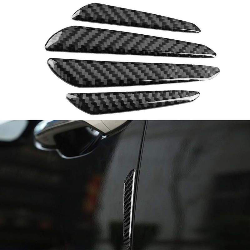 KSTE 4 Pcs Carbon Fiber Mudguards Door Guard Bumper Protector