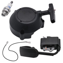 JDLLONG 4282 190 0303 Pull Recoil Starter Fit for Stihl BR550 BR500 BR600 BR700 Backpack Blower with Ignition Coil Spark Plug 4282 400 1305 Pull Start