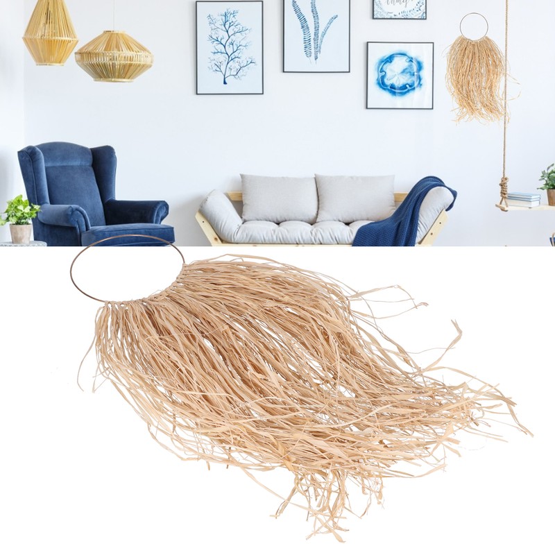 Pastoral Style Raffia Pendant Woven Wall Background Decoration for Home
