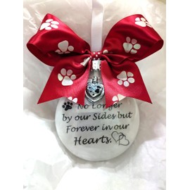 Pet Memorial Christmas Ornament Sympathy Gift with Cremation Urn Charm Keepsake in Memory of Dog or Cat