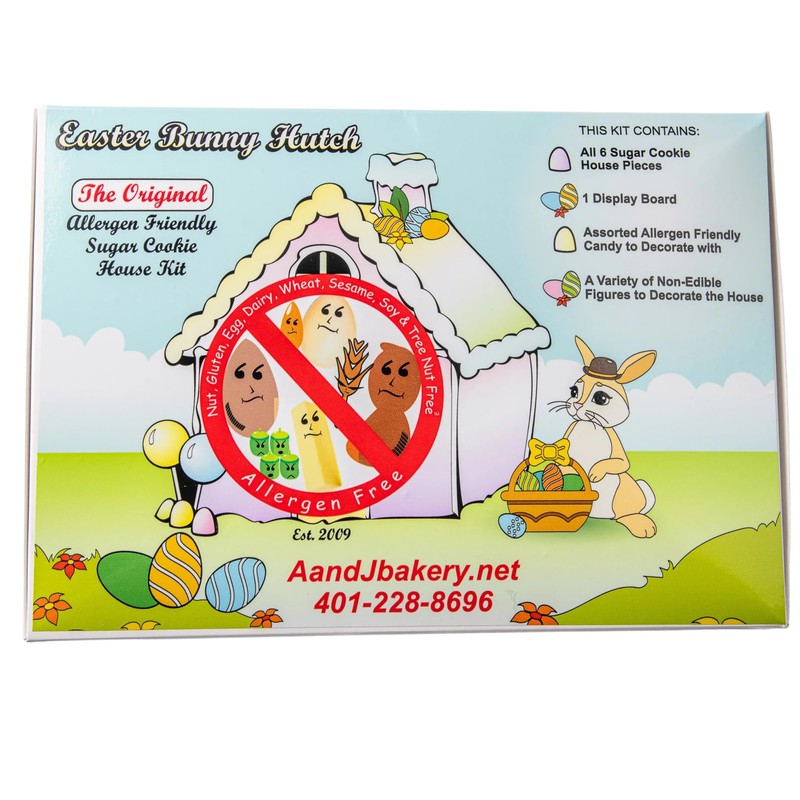 Vegan Allergen-Friendly Gluten-Free Easter Bunny Hutch Cookie House Kit –