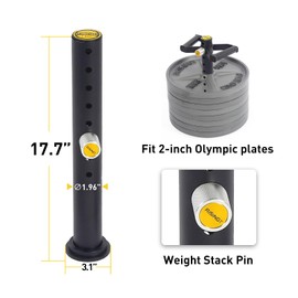RISINGFIT Adjustable kettlebell Handle,Heavy Duty Kettlebell Handle for Plates,Loading Pin with Double D-bar and T-bar for Olympic Weight Plates.