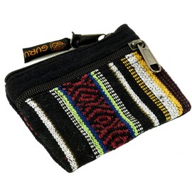 GURU SHOP Ethno Wallet Green Unisex Adult 10 x 11 x 1 cm, black, Standard size, Casual