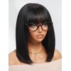 Julia Hair 12 Inch Light Yaki Straight Bob Wig with
