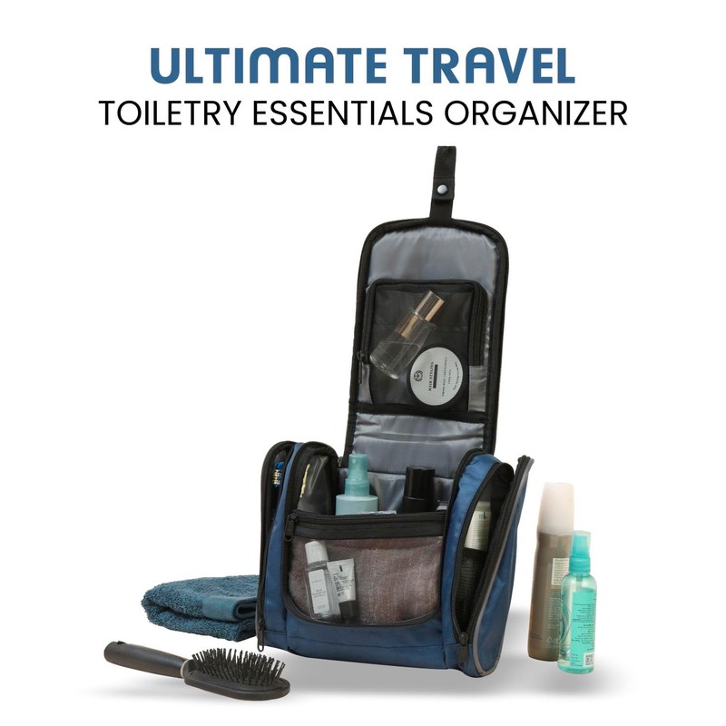 Swiss Military Toiletry Bag | Toiletry Bag, Blue, L, Professional,
