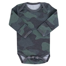 Copper Pearl Long Sleeve Bodysuit Baby: Ultra Soft Baby for Newborns, Boys, and Girls - Stylish, Comfortable, Overlap Shoulders, Premium Knit Fabric - 12-18 Months, Hunter