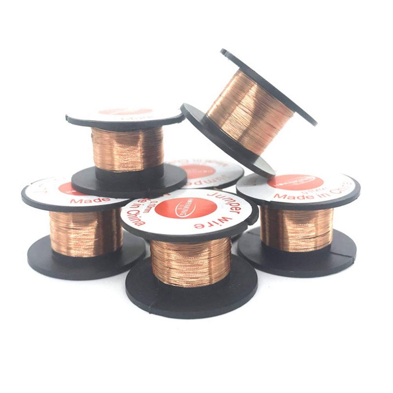 5Pcs Enameled Copper Wire Magnet Winding Wire 0.1mm Thickness 10m