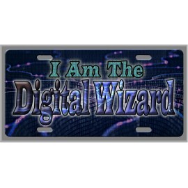 L@@K! Digital Wizard  License Plate -Vanity Auto Tag