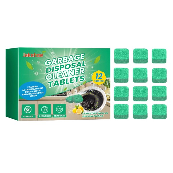 Jakehoe 12Pcs Kitchen Waste Disposal Cleaner Block -Effortlessly Clean Pipes