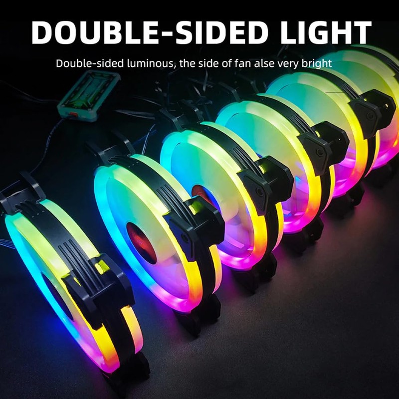 1-10x BRAINZAP 120 mm LED A-RGB/RGB Silent Case Fan Set