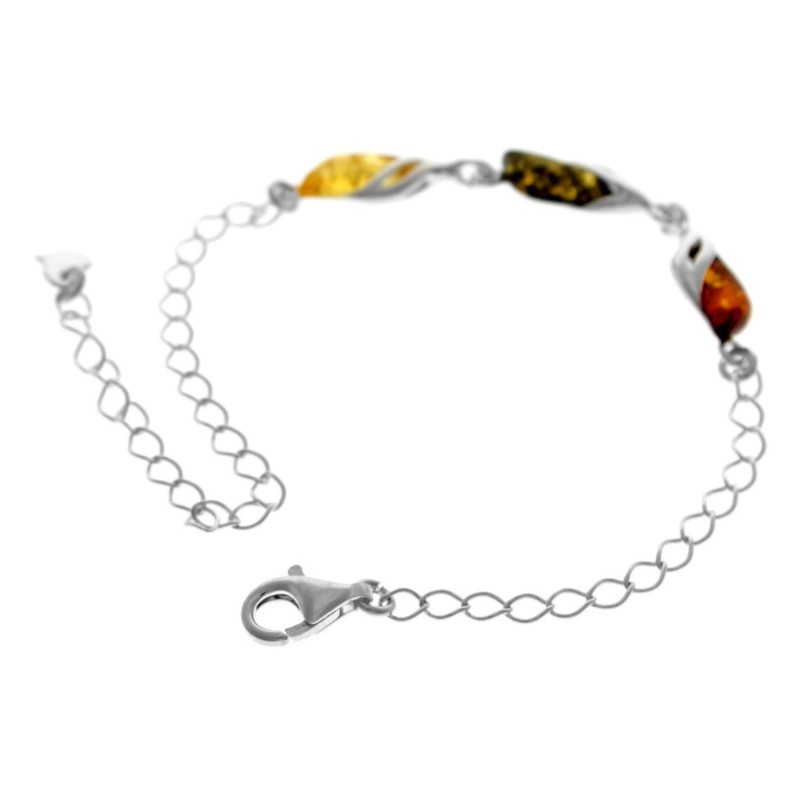 SilverAmber Jewellery UK - Designer 925 Sterling Silver Adjustable Bracelet