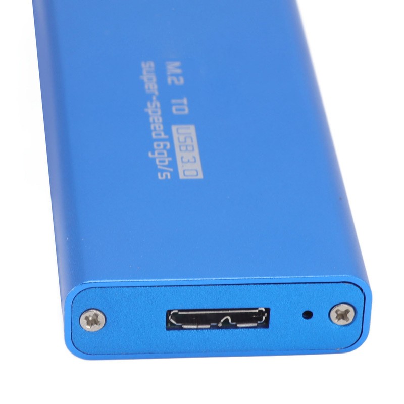 MSATA to USB3.0 Enclosure Adapter Case 6Gbps Blue MSATA SSD
