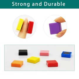 ZDZBLX 10 Pack Fridge Magnets,Strong Magnet,Small Magnets Strong,Whiteboard Magnets, Colourful Strong Magnets, Magnets for Crafts, Square Magnets for Whiteboard, Fridge, Home, School,Office,10 Colors