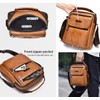 Zipper Buckle Leather Messenger Bag Crossbody Shoulder Bag Vintage Handle