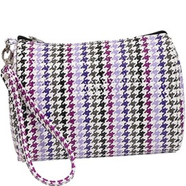 Primeware Makeup Bag for Women | Shirley Temple Chic, Classy Travel Makeup Case | Insulated Cosmetic Bags with Interior Mesh Pocket | Waterproof Makeup Carrying Case with Top Handle | Houndstooth