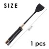 NyxSeat 1 Black Leather Riding Whip with Non-Slip Grip, Riding