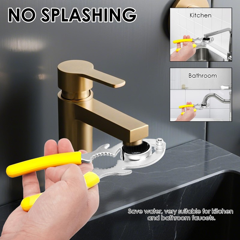 12Pcs Carbon Steel Faucet Aerator Removal Wrench Reduce Splash Faucet
