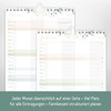 Häfft® Family Planner 2026 Compact with 4 Columns "Gold Leaf"