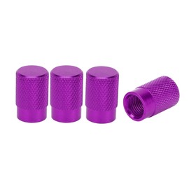 A ABSOPRO Tire Valve Stem Caps 11x16.5MM Car Wheel Valve Cap Aluminum Alloy Purple for Car Bike Motorcycle Truck Anti Crash Tyre Valve Stem Cover Valve Dust Cap Tire Valve Cap 4 Pcs