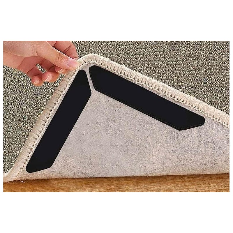 Lifeswonderful Pack of 8 - Non Slip Anti-Curl Carpet Rug