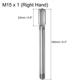 QUARKZMAN Metric Tap M15 x 1 H2 160 mm Extra Long Straight Flute Thread Cutting Machine Thread Cutting Tool