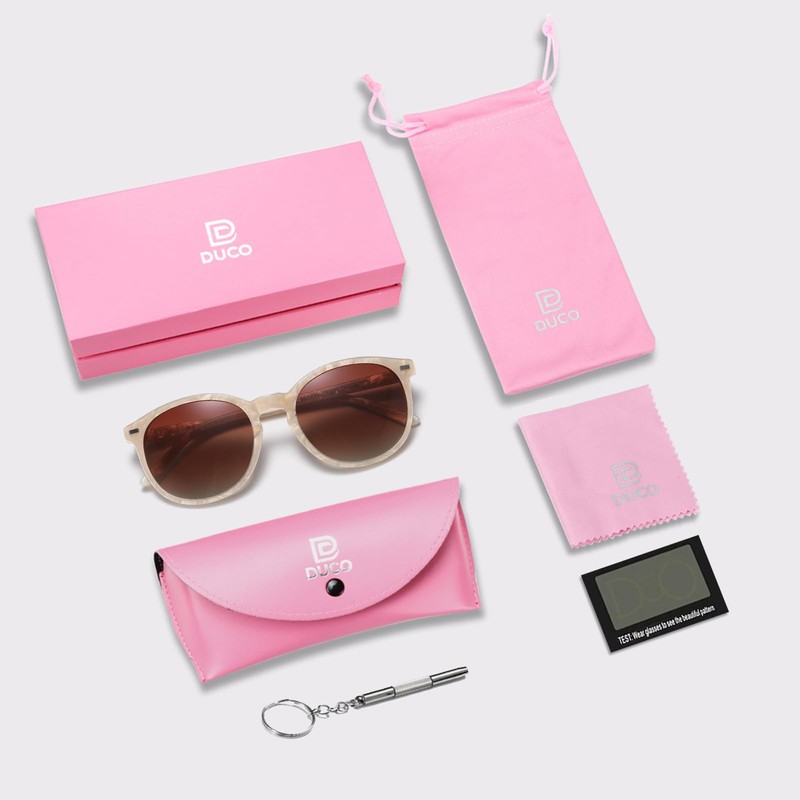 DUCO Sunglasses for Women, UV Protection, UV 400, Polarized Lens,