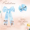 Easter Hair Bows Bunny Hair Clip Blue Silk Bow Hair