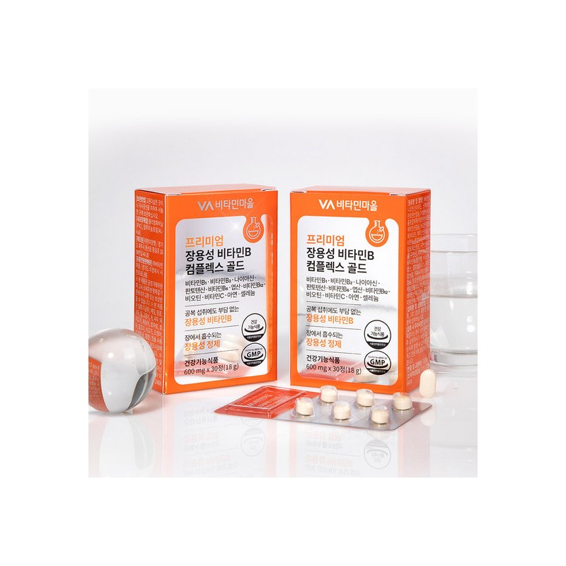 Vitamin Village Premium Enteric-Coated Vitamin B Complex Gold 30 Tablets