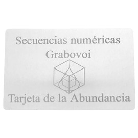 Tarjeta de la Abundancia - Secuencias Numericas Grabovoi - Activador de Abundancia - Tecnica de Grigori Grabovoi - Elegantia Jewelry (1 Tarjetas Grabovoi)