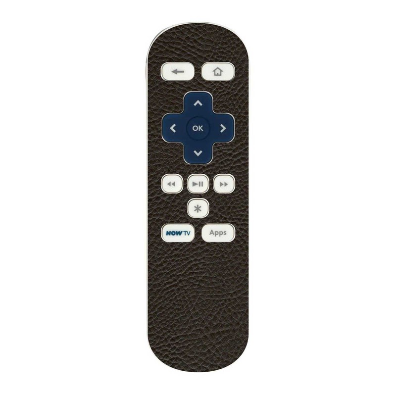 Brown Leather Textured Sticker for NOW TV Remote Controller