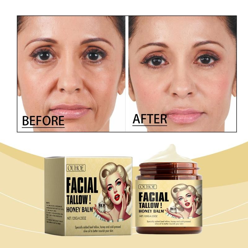 OUHOE Tallow Honey Moisturizer Face Balm - Specification: 120G *