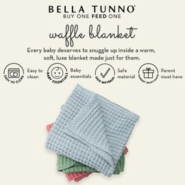 Bella Tunno Waffle Baby Blanket, 100% Cotton, Soft, Breathable & Lightweight, 40" x 40" Swaddle Blanket for Newborns, Infants, Boys & Girls, Cozy Throw for Crib, Stroller, Travel & Nursery (Fog)
