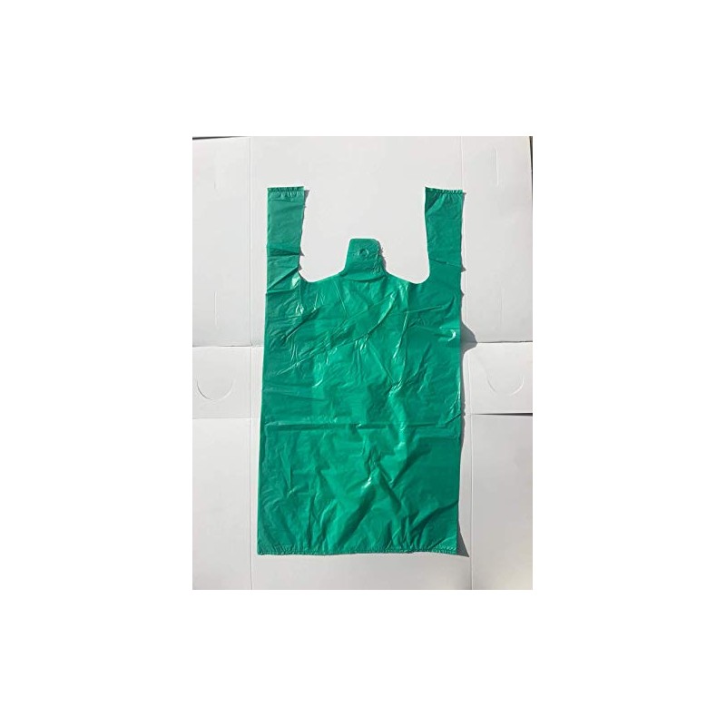 Pack of 100 'Vest' Style Coloured Plastic Carrier Bags -