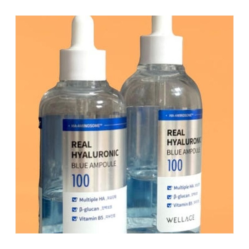 Wellage Real Hyaluronic Blue 100 Ampoule 100ml Double Plan x3SET