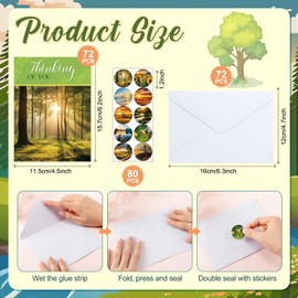 Motiskyy 72 Pack Religious Thinking of You Cards Bulk Christian Greeting Notecards with Envelopes Blessing Gifts with Scripture Encouragement 4.5 x 6.2 Inch(Natural)