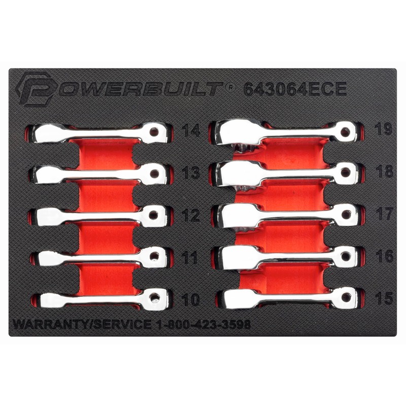 Powerbuilt 3/8" Drive 10 Piece Metric Box End Torque Adapter